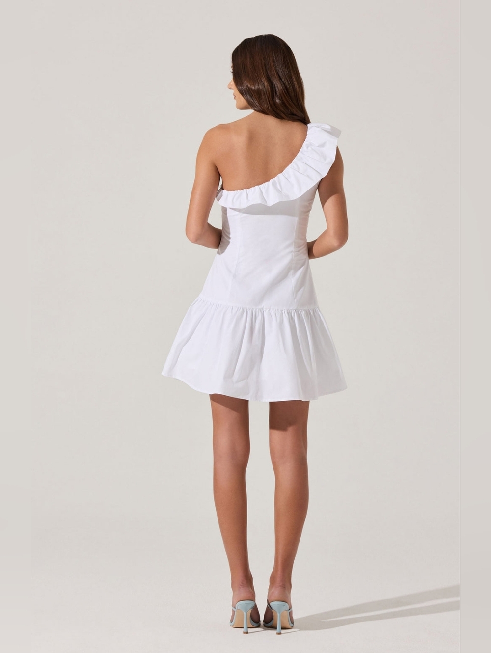 Astr The Label One Shoulder Ruffle Mini Dress Size XL - Picture 3 of 9